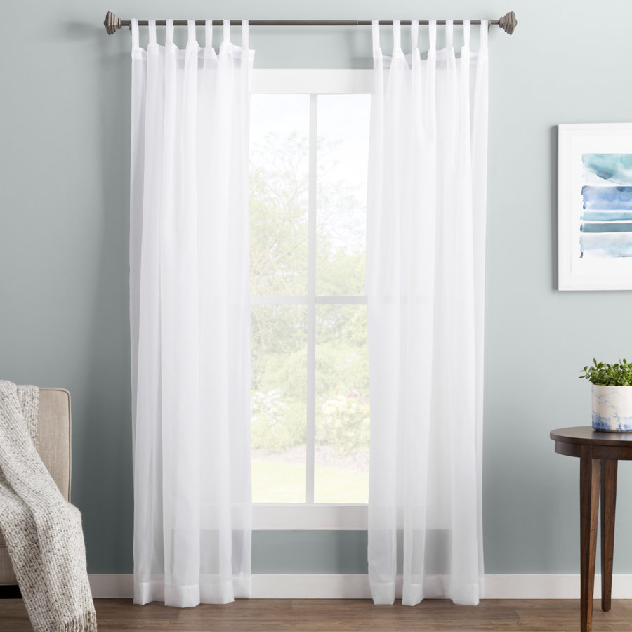 Wayfair Basics® Sheer Tab Top Curtain Panel